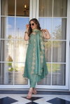 Rakshiti Roman Silk Embroidery Work Kurti With Bottom Dupatta Exporters In India